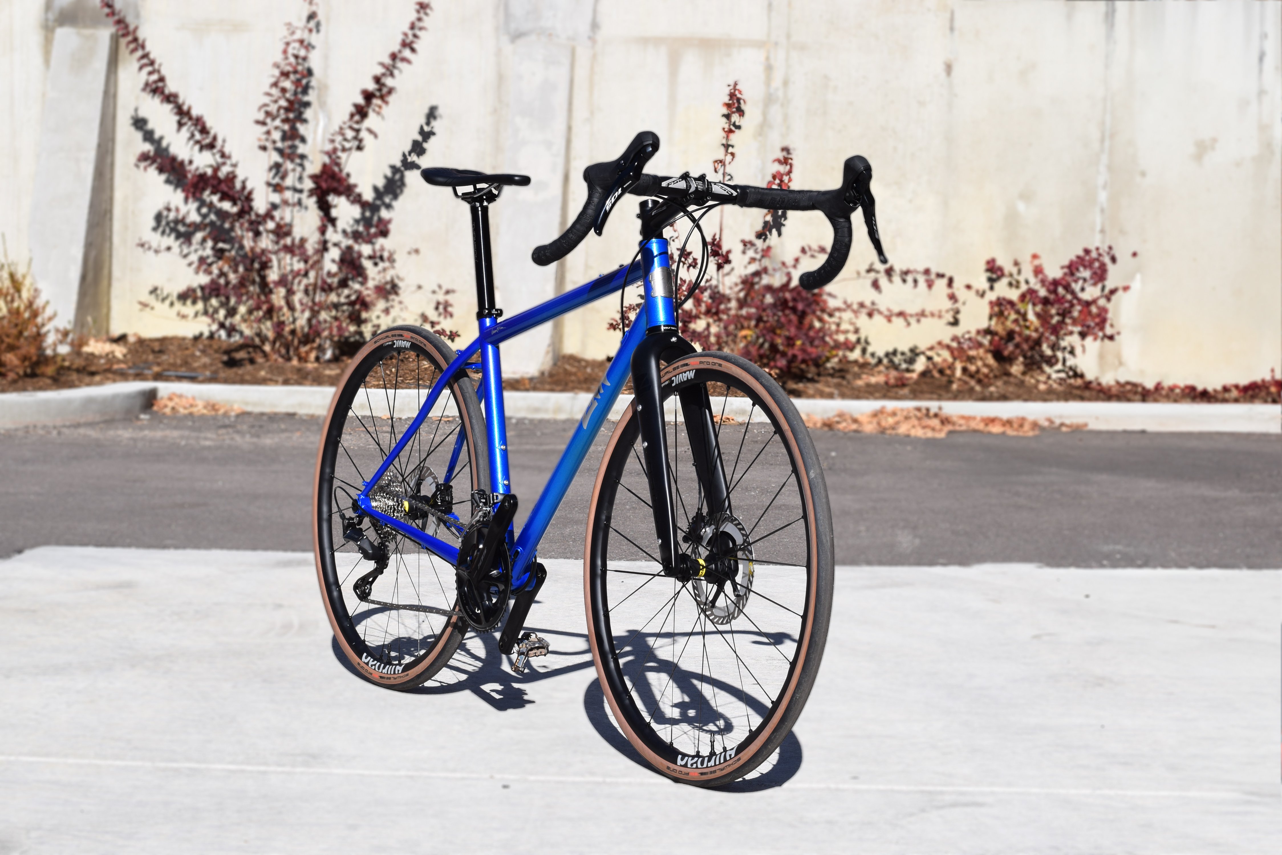 Custom Steel road bike blue kerr-2